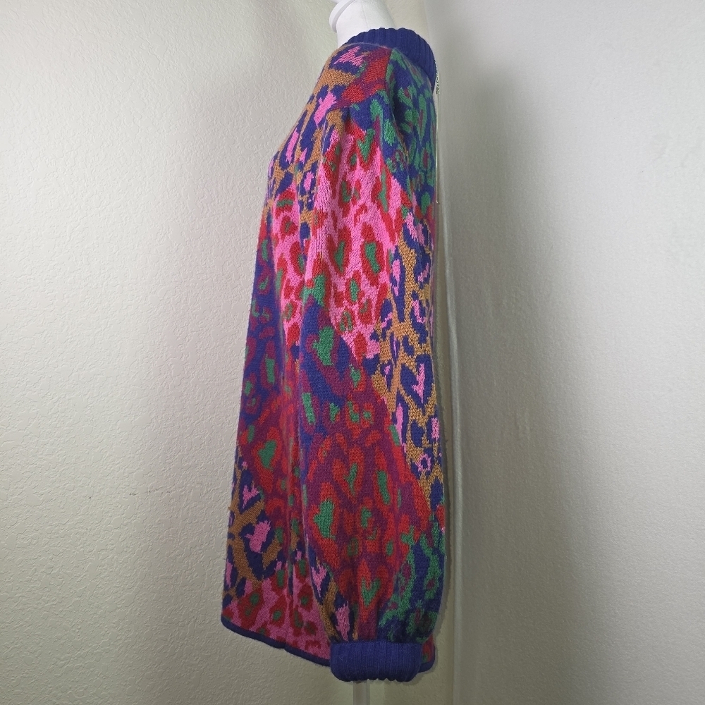 Farm Rio Mixed Leopard Pop Sweaterdress Multi Size L NWT - Picture 5 of 15